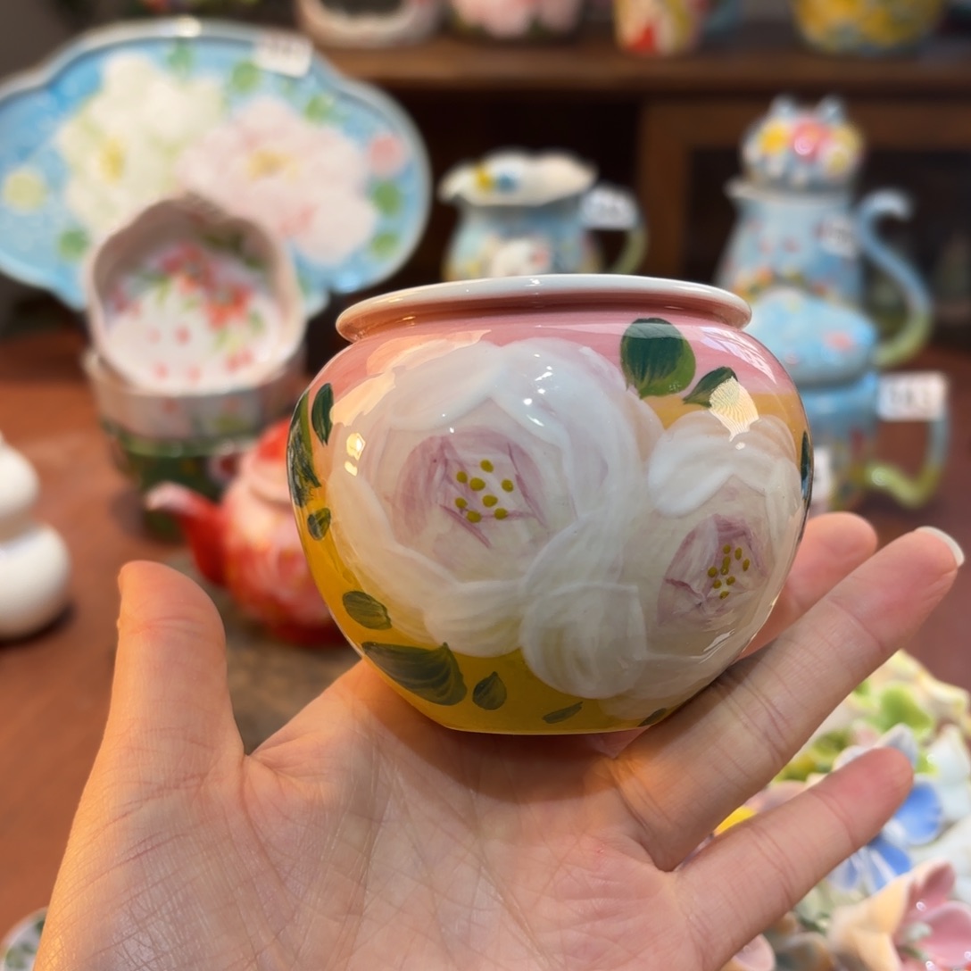 景德镇手绘高温釉下彩陶瓷茶具