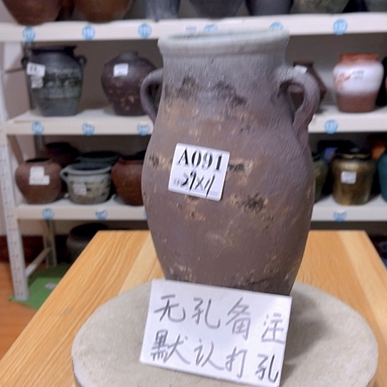 红陶手工制作工艺花盆