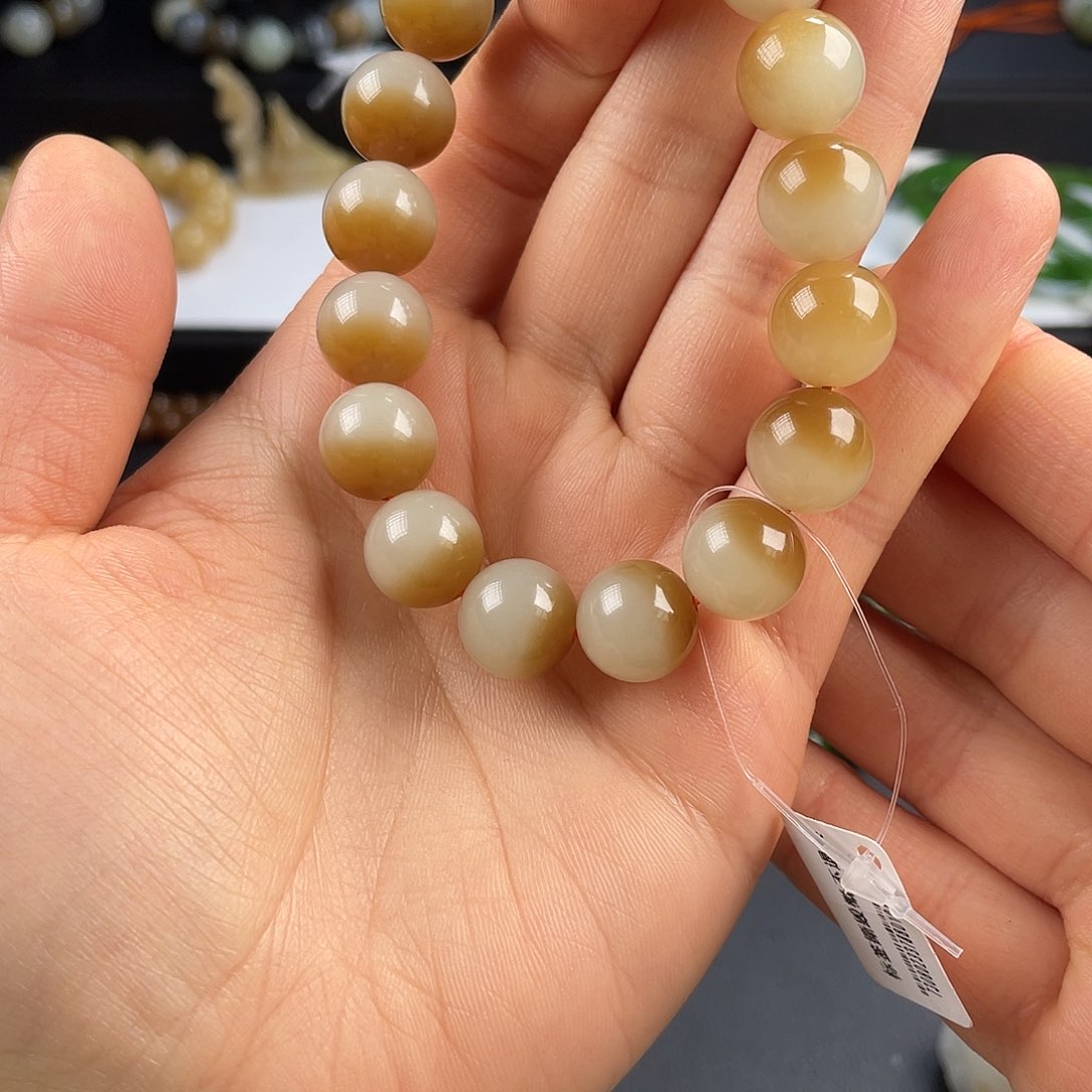 和田玉手链未镶嵌涛***#