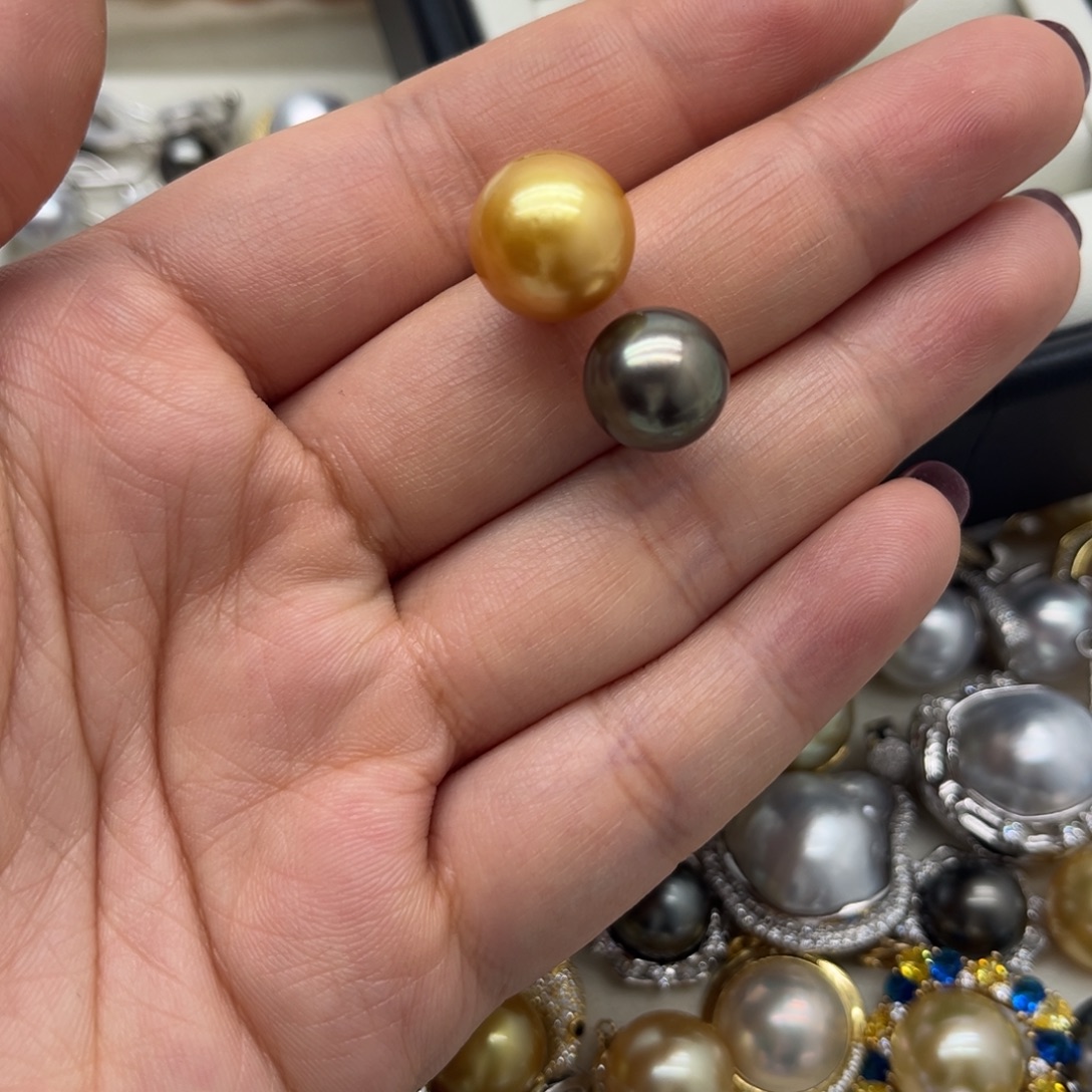 海水珍珠戒指银S925镶嵌