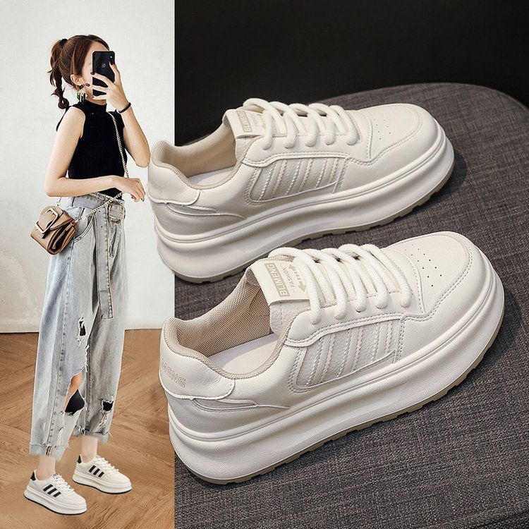 女板鞋2026时尚百搭运动透气韩版厚底百搭小白鞋S988