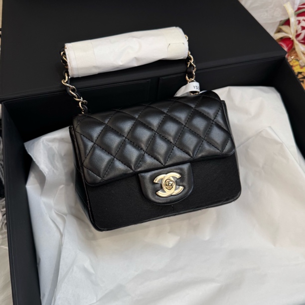 未使用 Chanel/香奈儿 壹所奢品/CF黑金 方胖子 芯片款 闲置