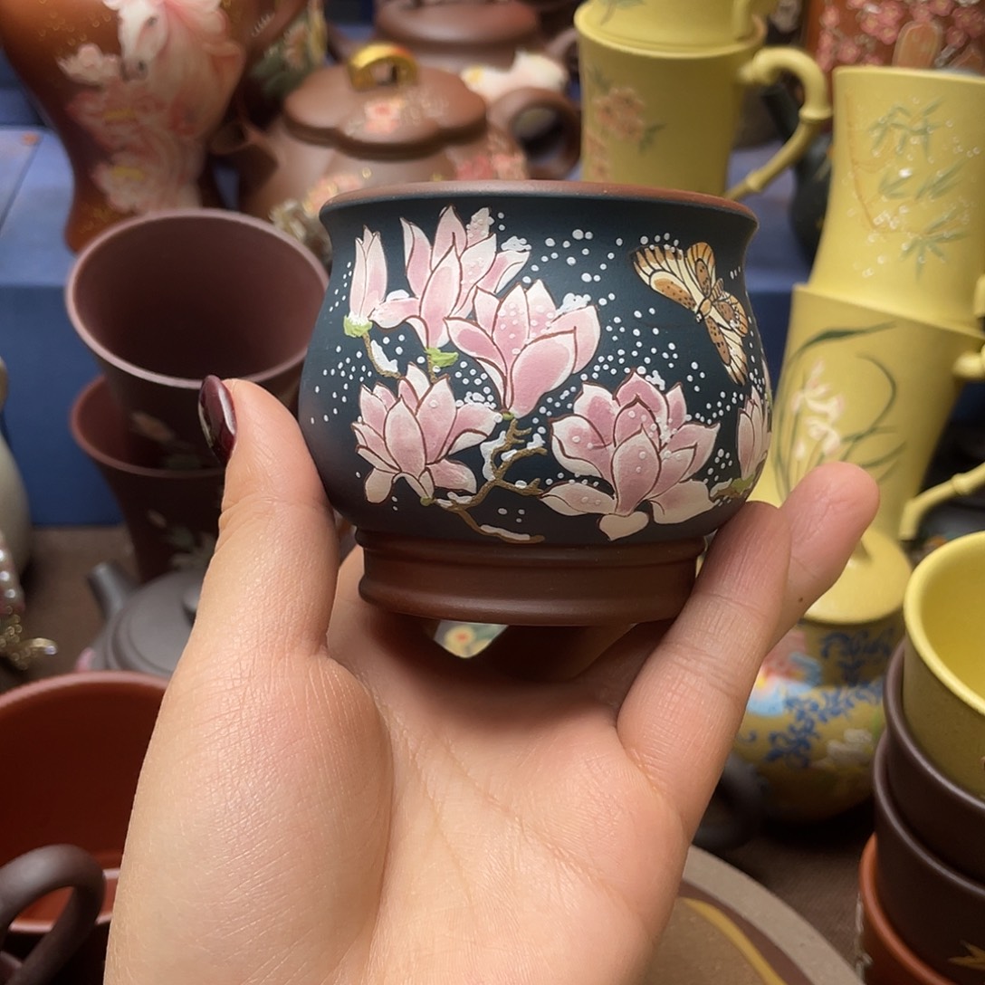 茶杯红泥紫砂主人杯150cc