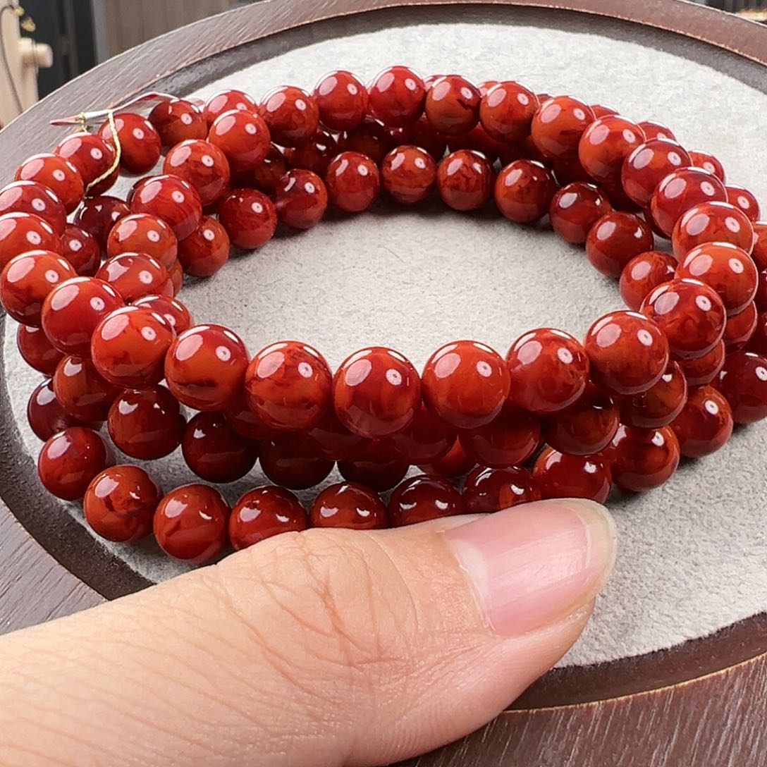 南红玛瑙多圈未镶嵌