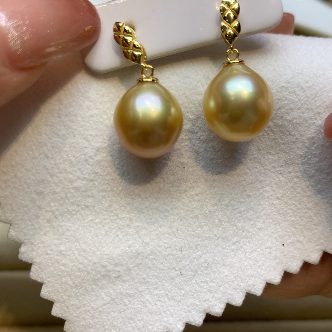 银S925镶嵌耳饰海水珍珠