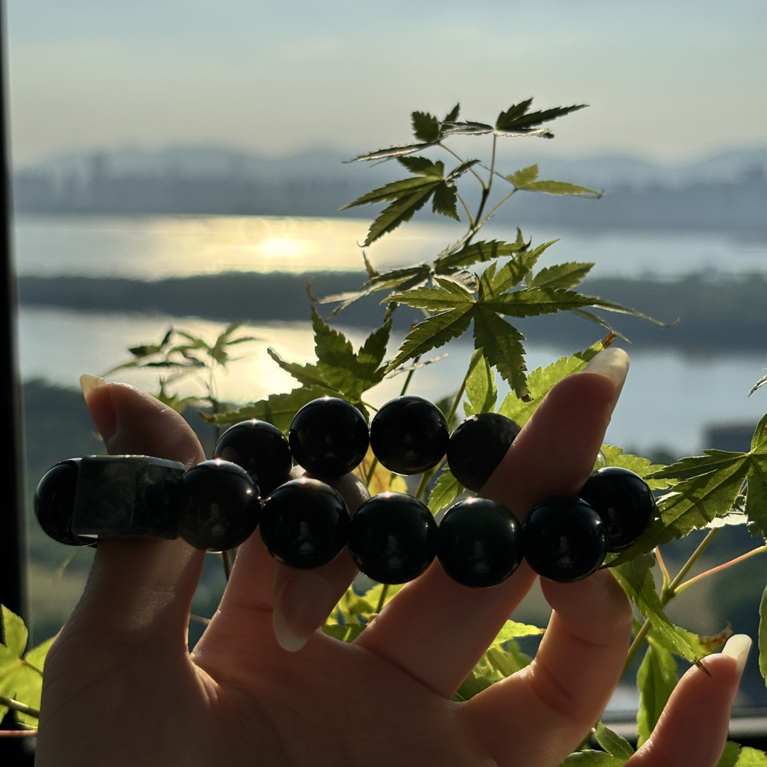 龙之晶（金耀石绿龙晶）水晶貔貅手串