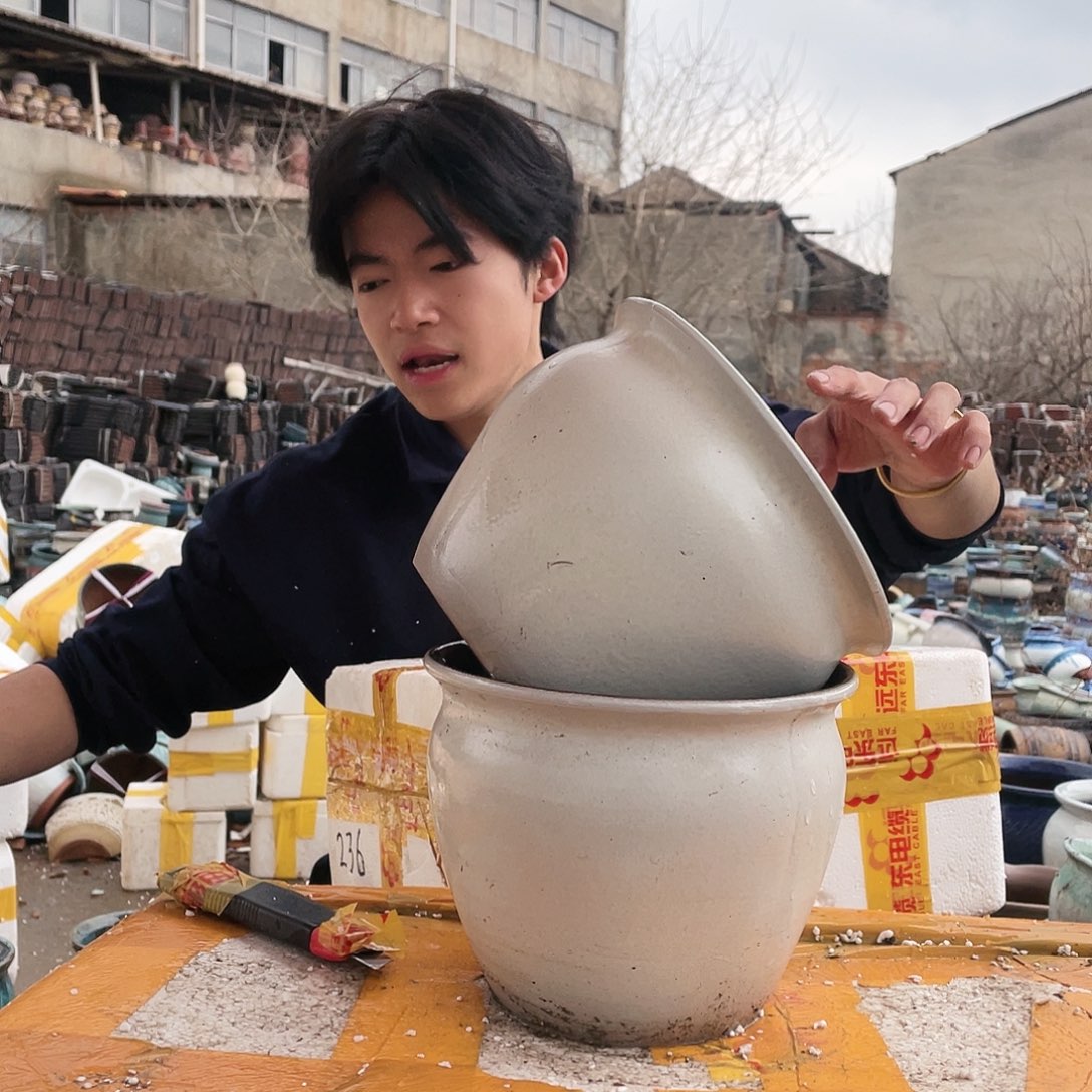 无铅玻璃宜兴紫砂花盆