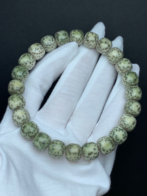 10×9石玉青花瓷双留白 侧留白月留白针尖小细星