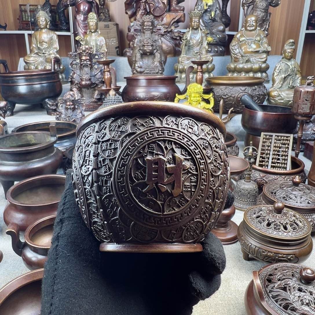 铜香炉铜摆件铜工艺品风水摆件