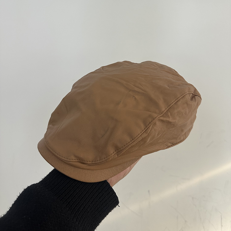 日单真皮复古鸭舌帽（瑕疵品）薄款羊皮前进帽休闲帽