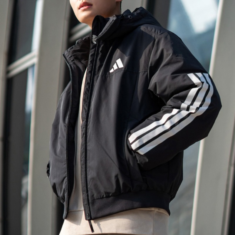 阿迪达斯羽绒服男装秋冬新款休闲运动服保暖防风加厚外套JG3845