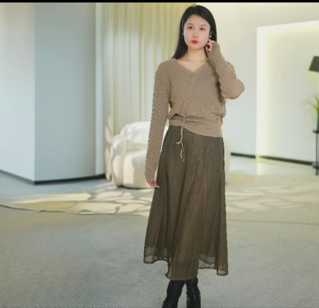 【F45】2024秋季新款女时尚长袖洋气高端气质修身显瘦套裙