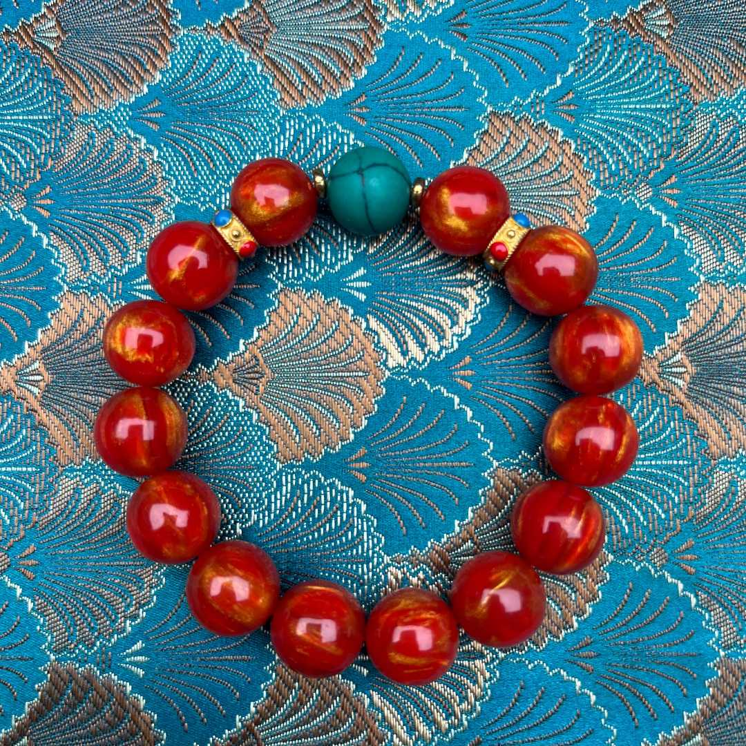 【器物炎灵 】lz金丝圆珠手串（不带礼盒）