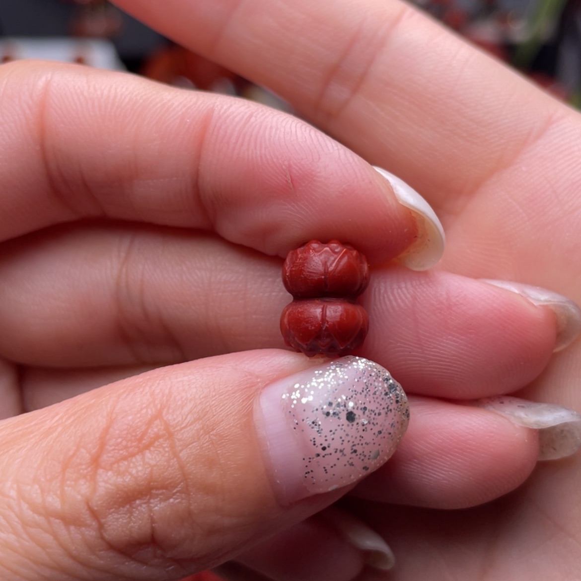 【闪购商品】南红玛瑙并蒂莲未镶嵌