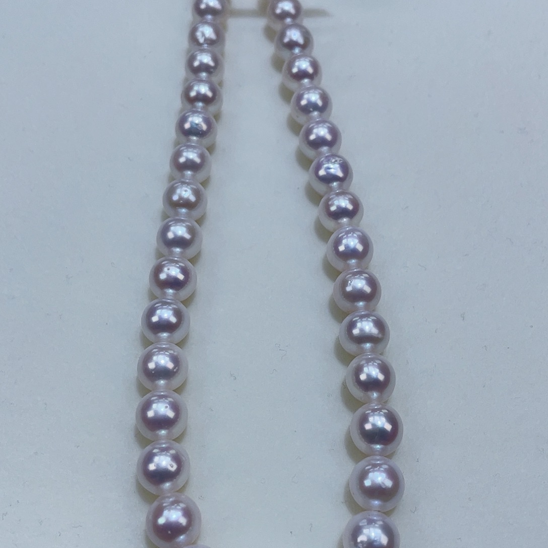 淡水珍珠颈饰银S925镶嵌7-8m天女光亮瞎眼捡漏