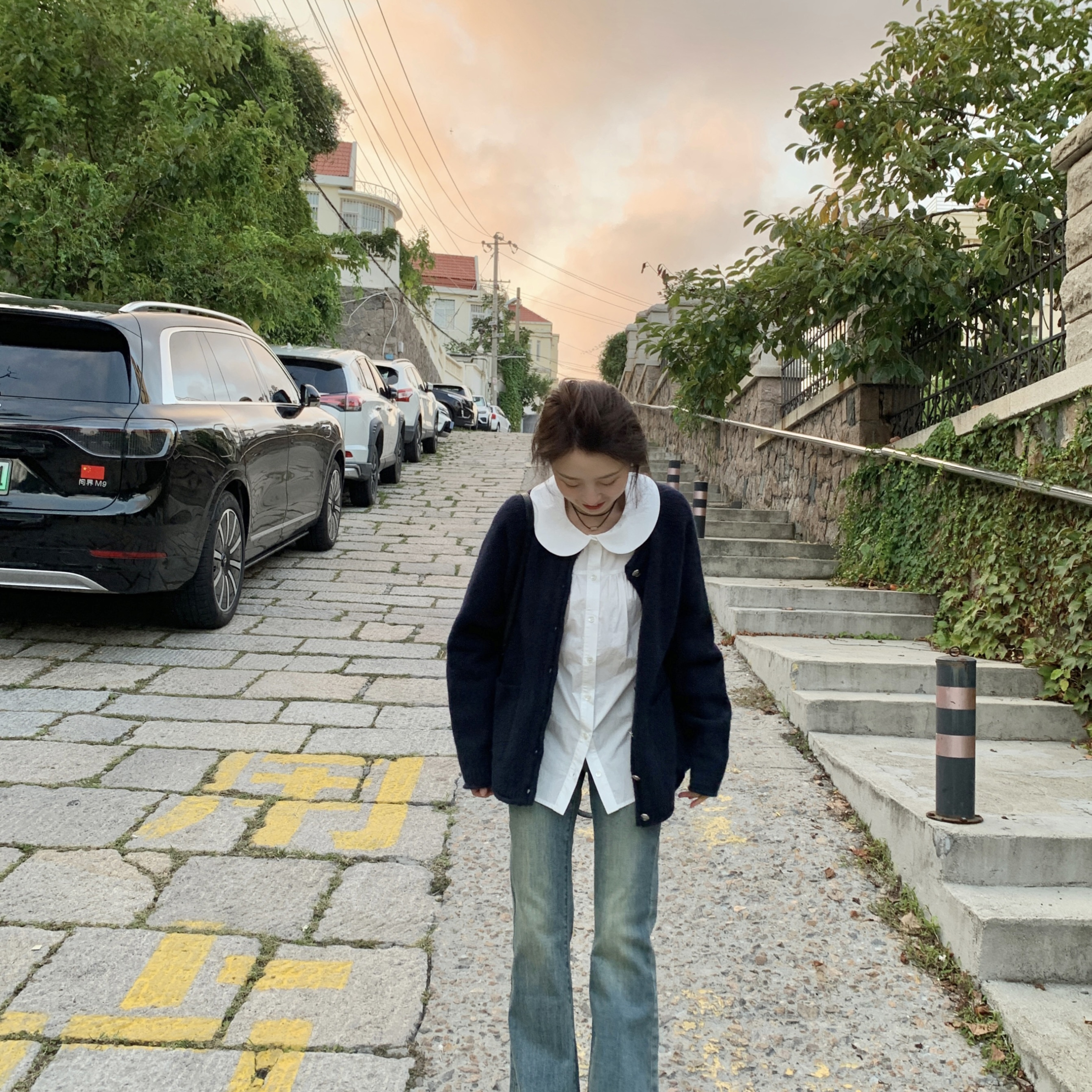 MEME孟孟【长腿秘籍】百搭神裤显瘦显腿长休闲弹力修身微喇牛仔裤