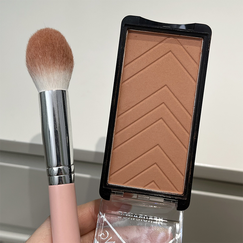 亚裔女孩同款欧美风裸棕浅茶色单色腮红收缩色膨胀色黄黑皮晒红