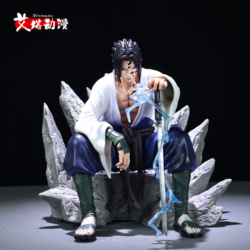 火影忍者gk 疾风传咒印佐助 霸气坐姿佐助 摆件手办礼物 动漫周边