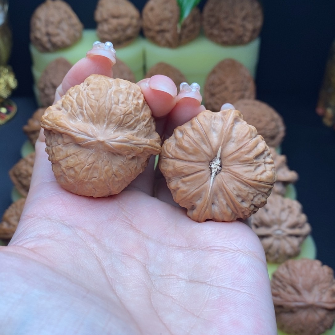 把件文玩核桃南瓜墩40尺全品 圆底