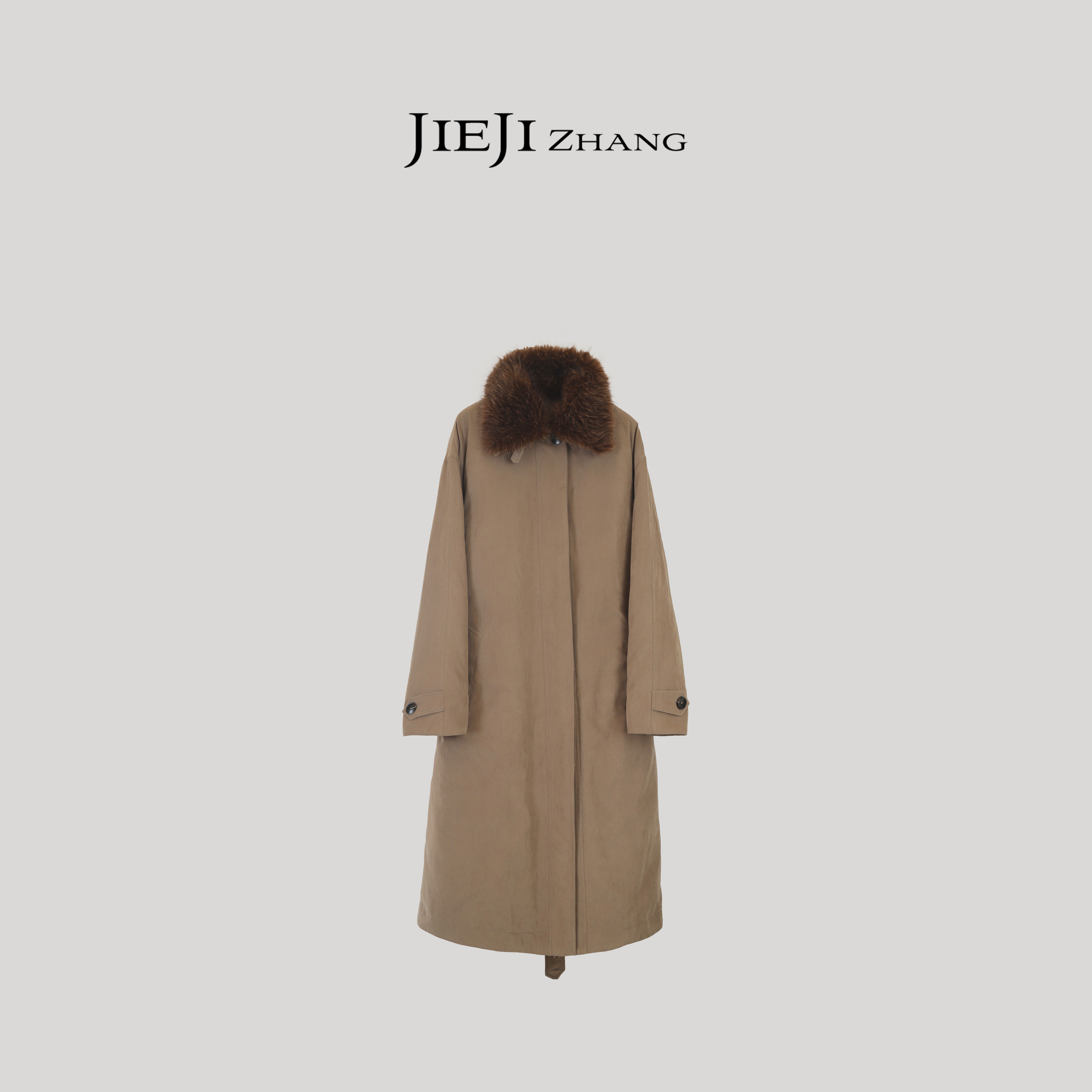 【JIEJI ZHANG】波兰进口绒高级定制秋冬时尚百搭长款鹅绒服351337