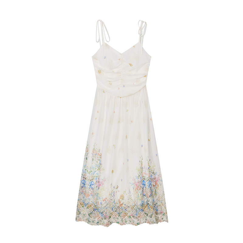 【昕怡粉丝专享】度假风印花连衣裙W6787