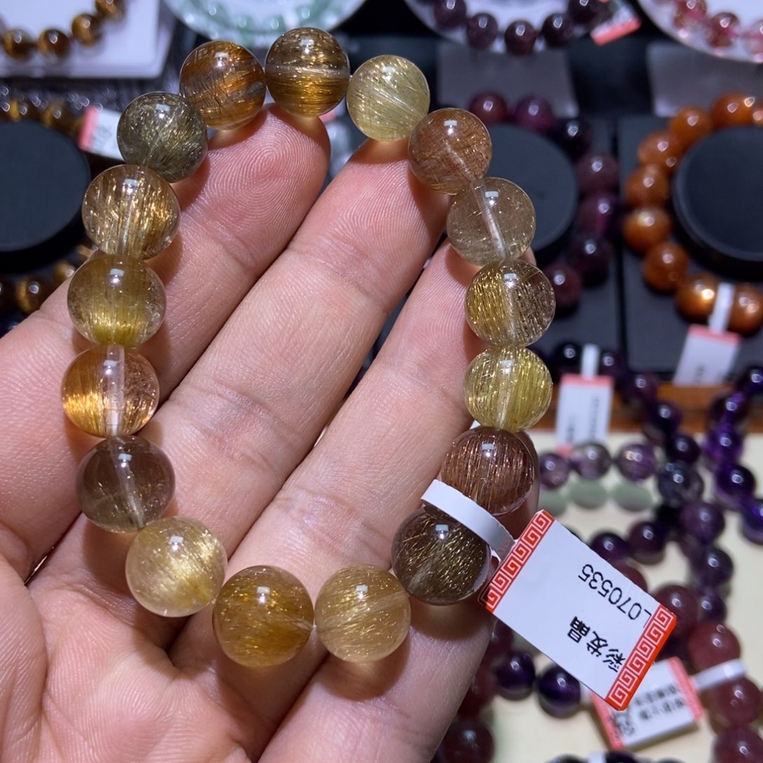 水晶手链未镶嵌彩发晶12.9