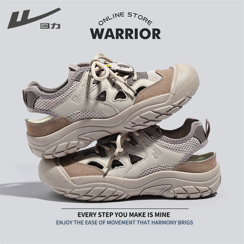 回力女鞋夏季镂空厚底包头老爹丑萌凉鞋新款玛丽珍休闲罗马沙滩鞋