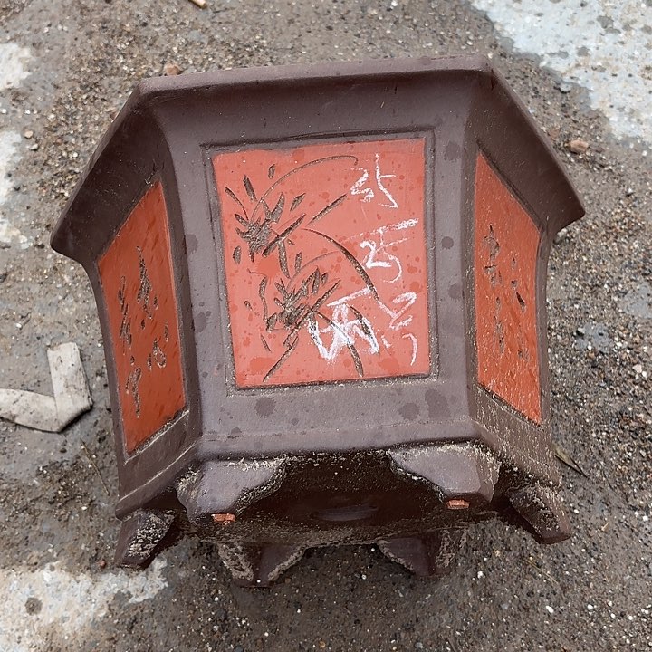 紫砂花盆宜兴紫砂花盆，现货发