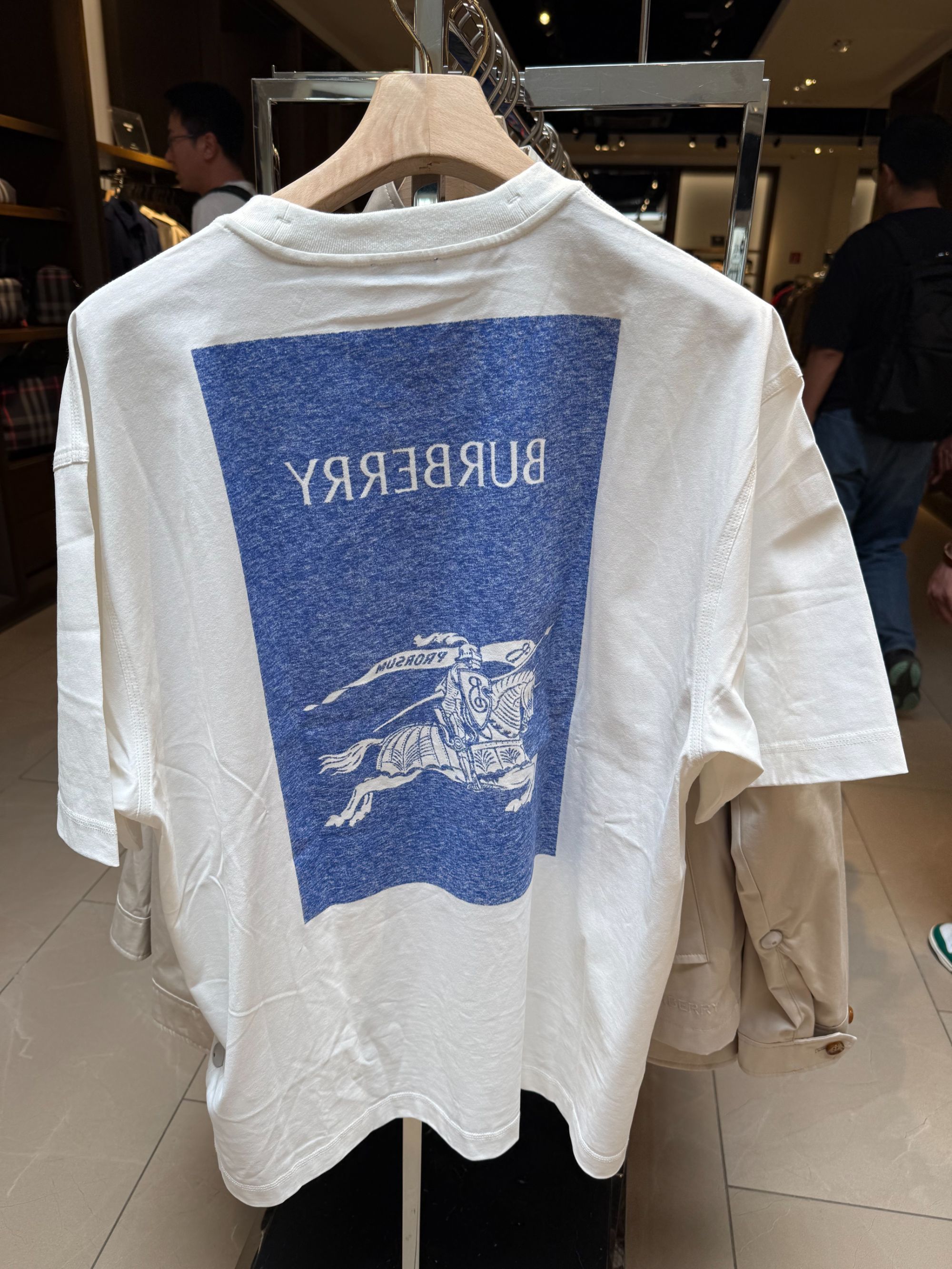 未使用 BURBERRY/博柏利 Logo字母印花 圆领舒适短袖T恤 男款