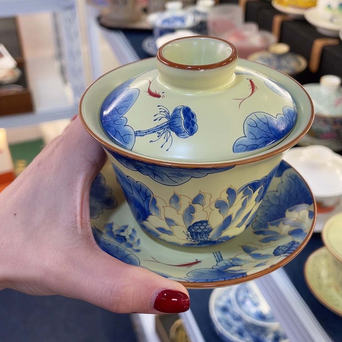 陶景德陶瓷盖碗茶具