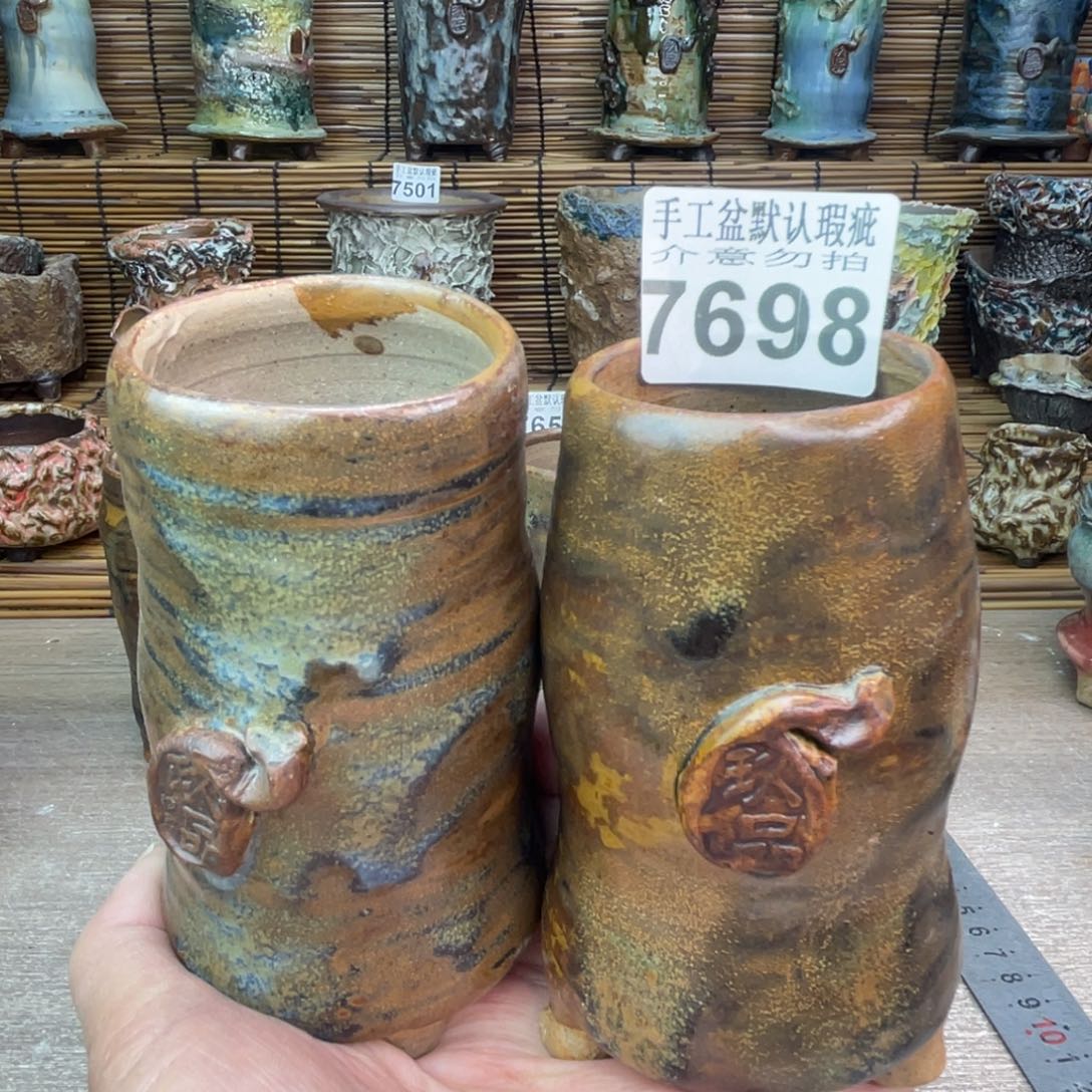 手工花盆默认瑕疵完美者勿拍