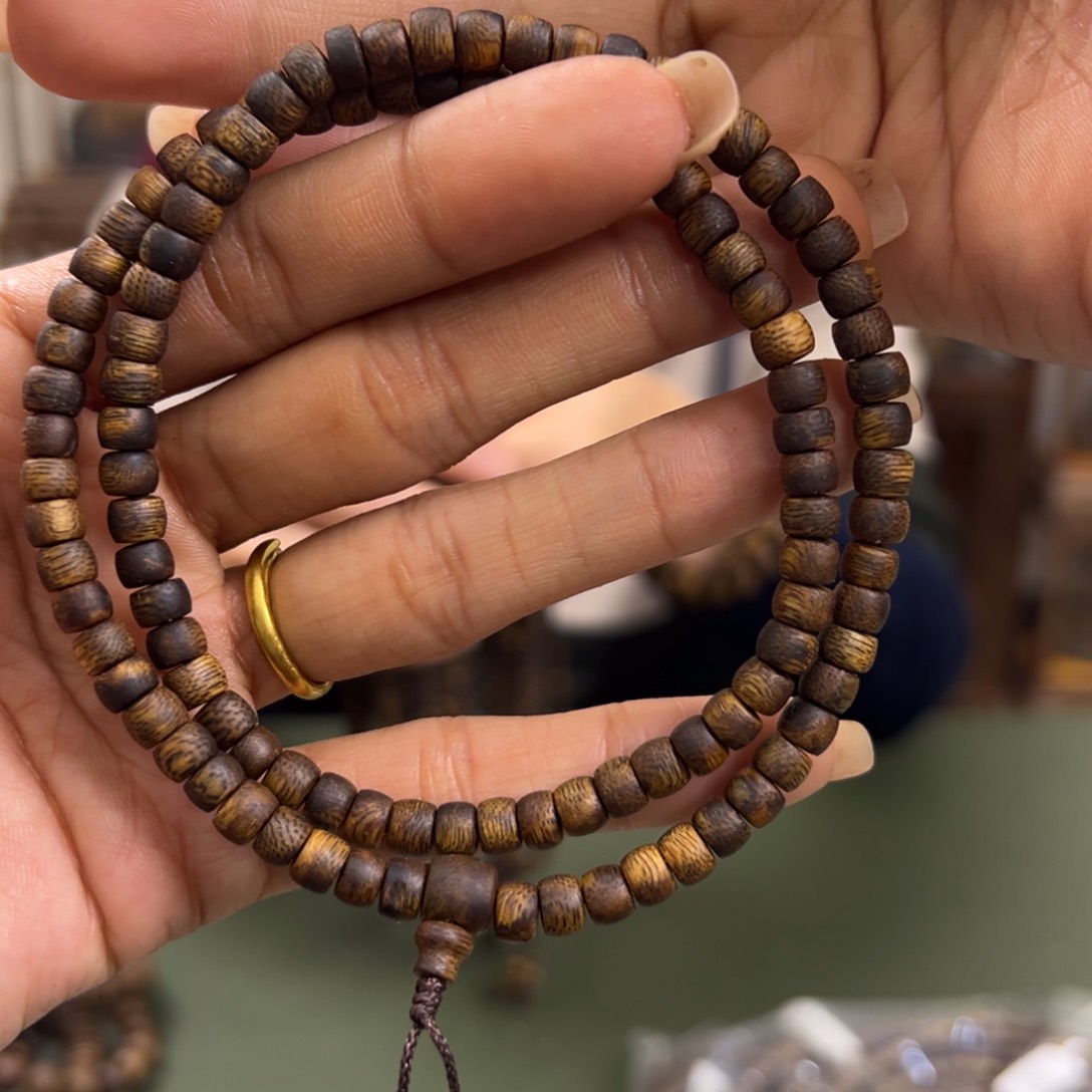 沉香手串海南流油王鼓珠卡5/7g锁骨链多样性发一