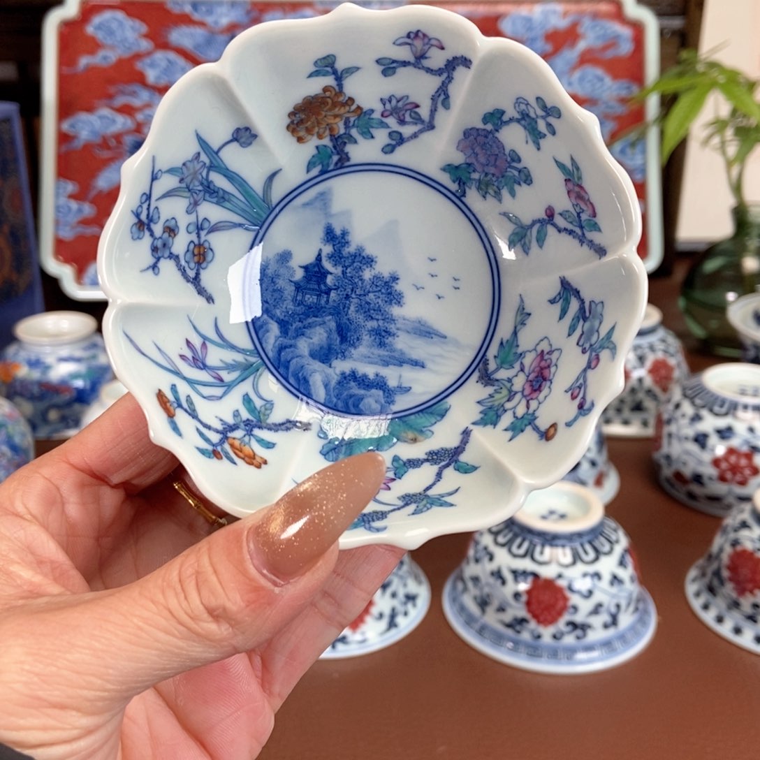 空山明月新斗彩十二花神单杯