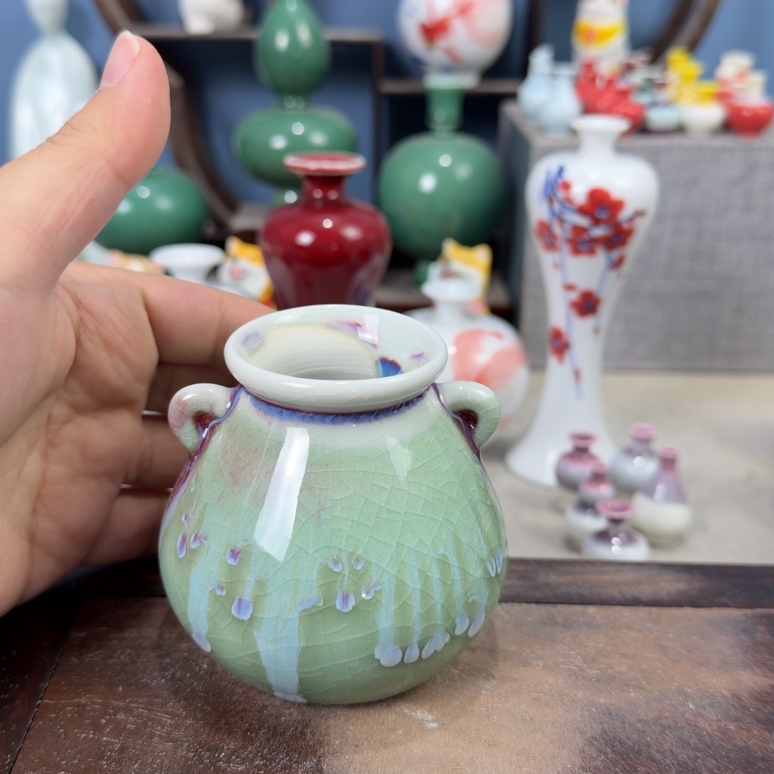 陶瓷手工小花器摆件