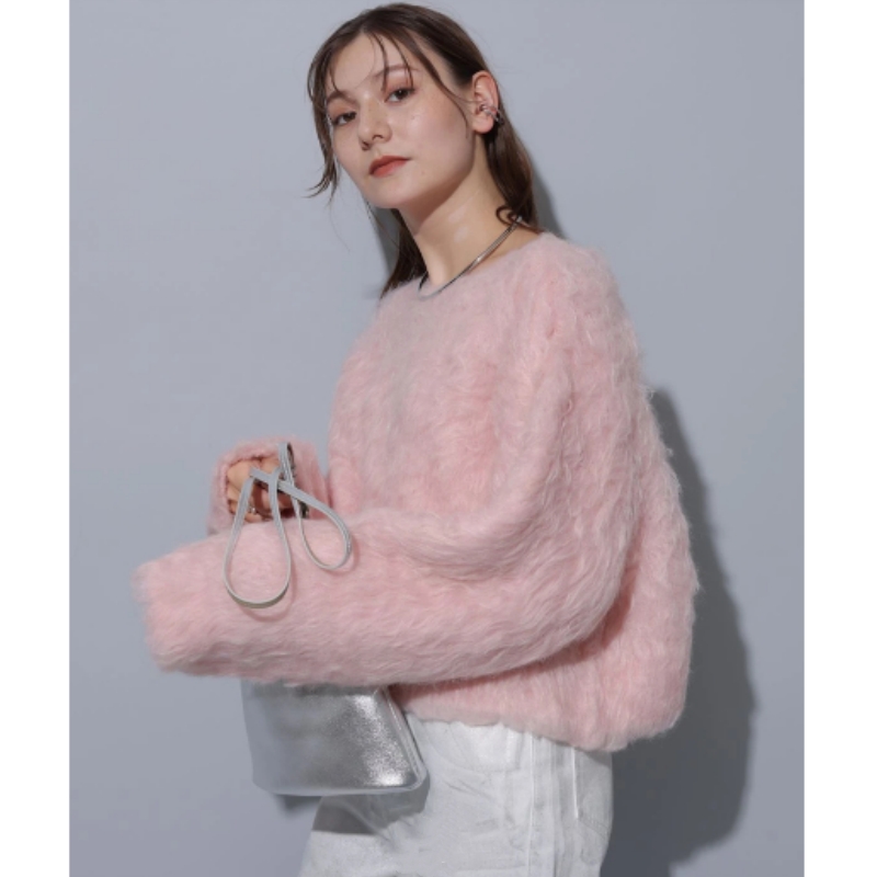 【MonTendre】 秋冬上新 R 慵懒风时尚百搭圆领宽松短款毛衣