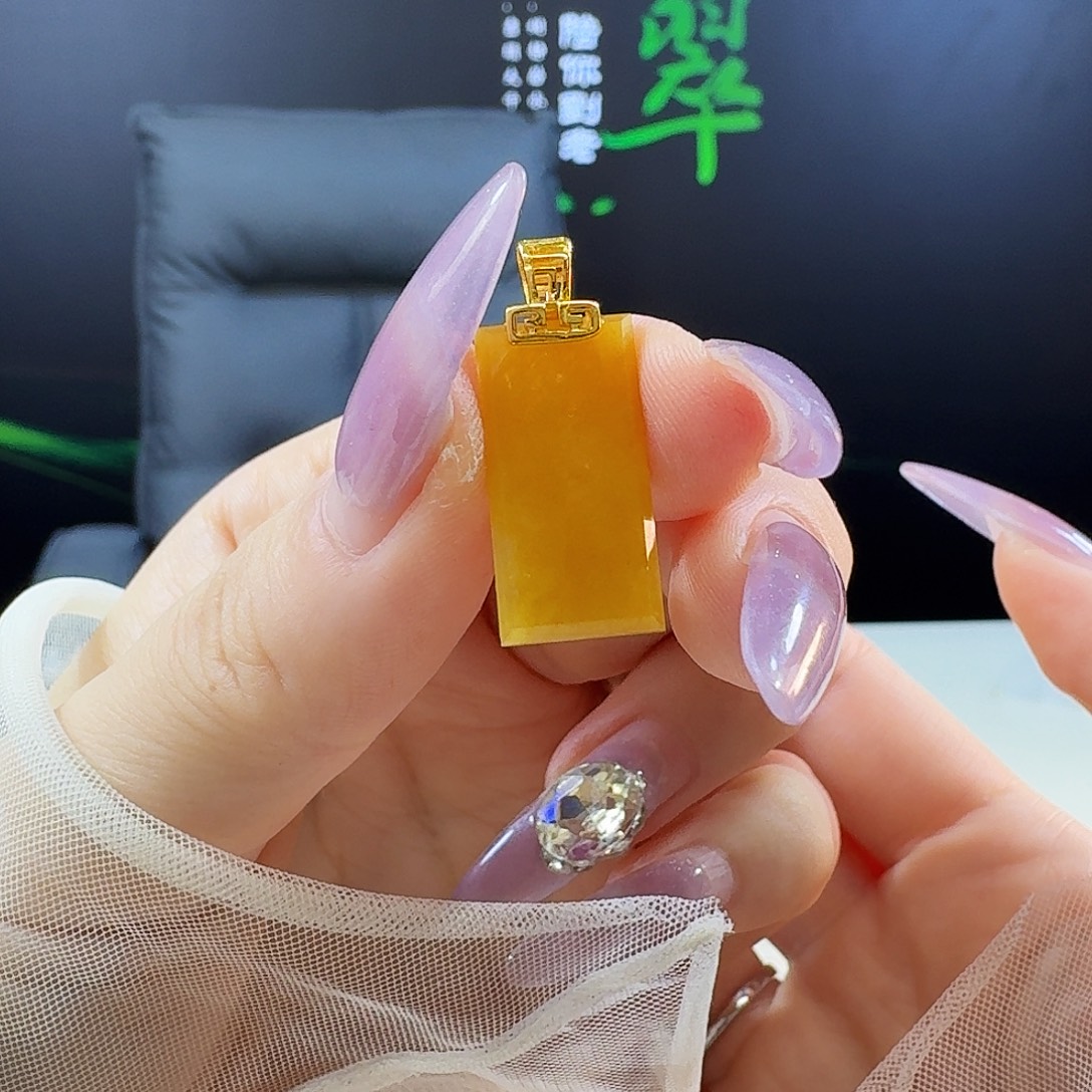 翡翠银S925镶嵌吊坠(不含链)925镶嵌