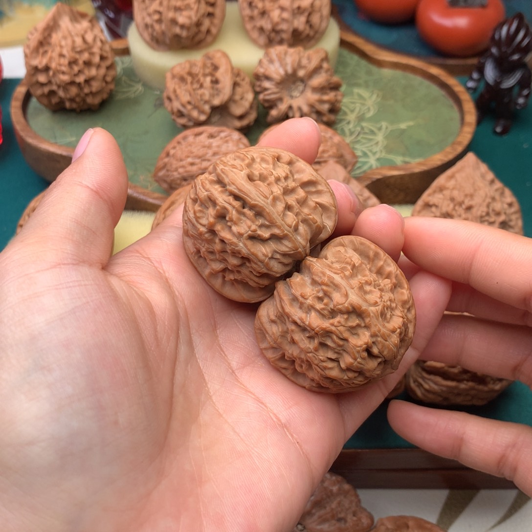 把件文玩核桃白狮子40