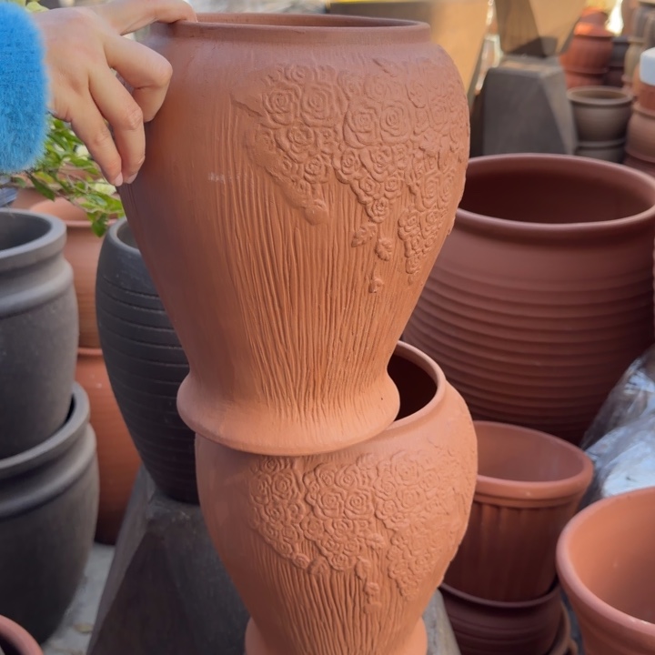 紫砂花盆口18高30宜兴紫砂粗糙正常