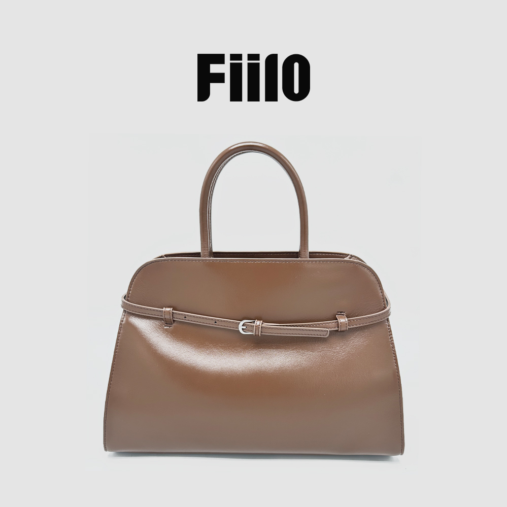 【Fiilo菲洛】D34棕色小众设计款学院风休闲百搭通勤风女士托特包