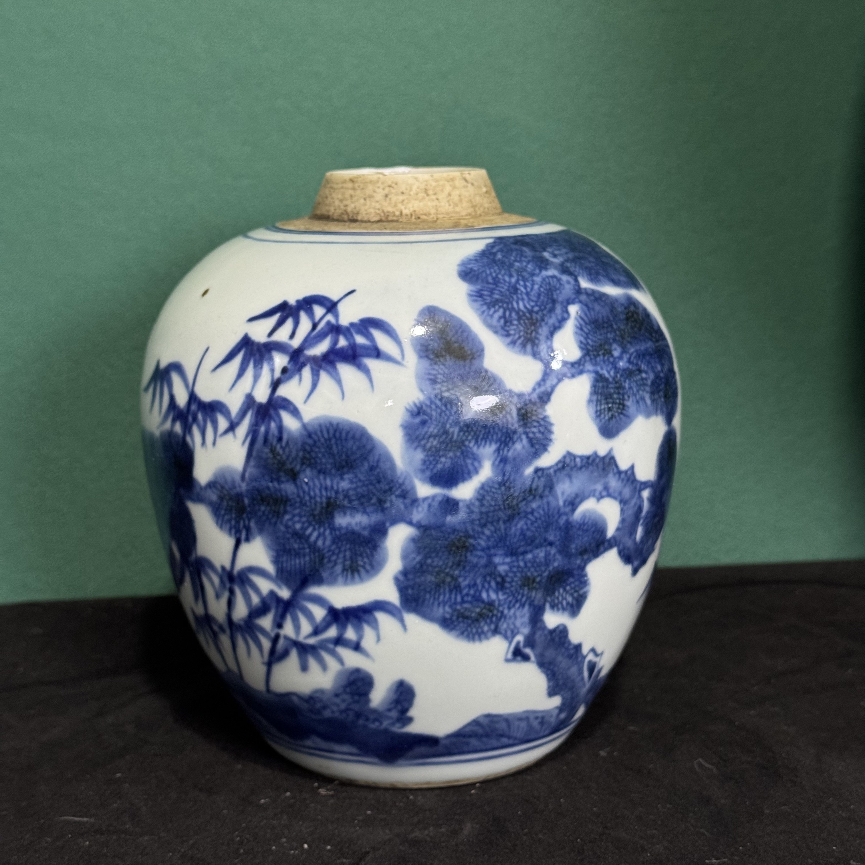 仿古瓷 仿古瓷仿古青花松竹梅罐215