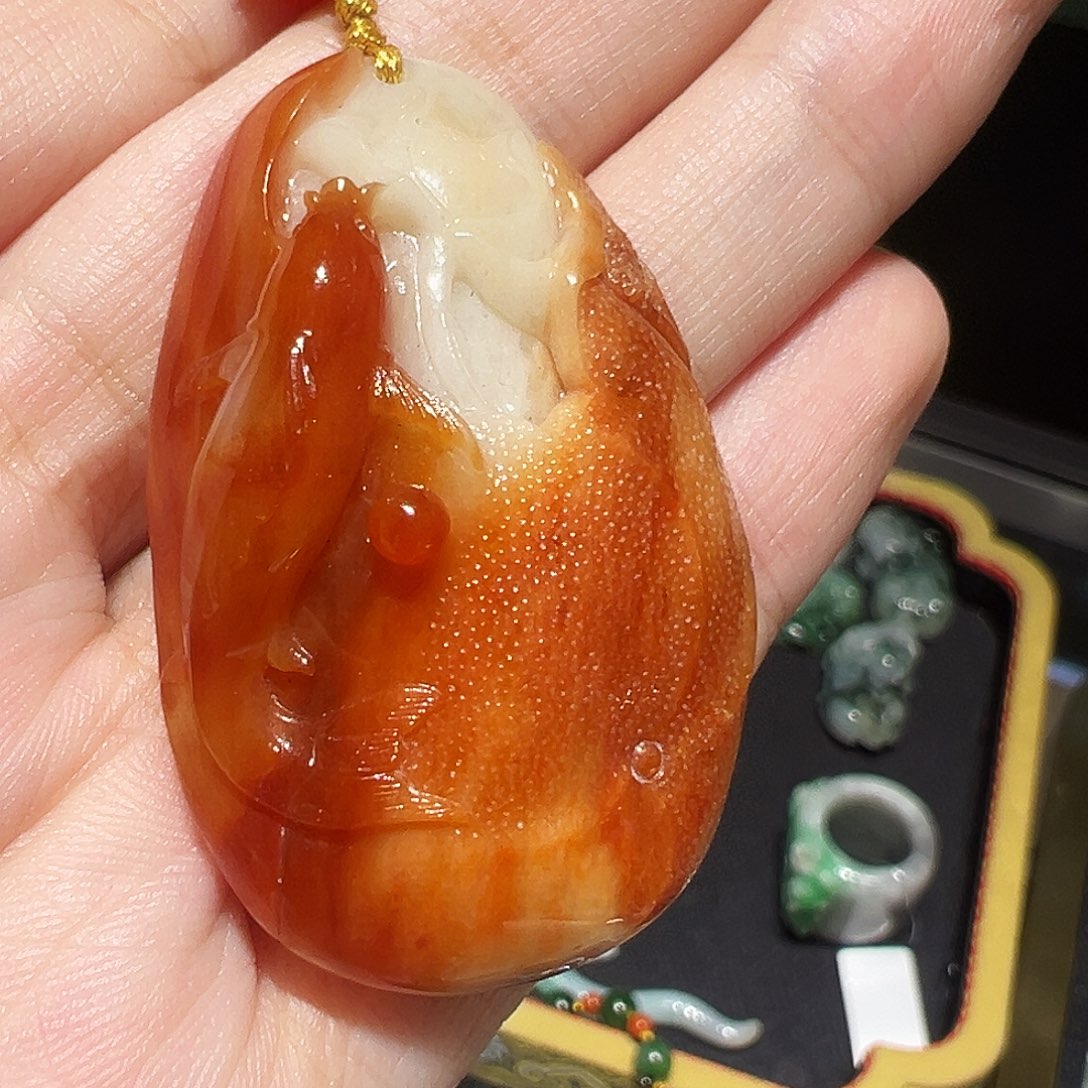 翡翠吊坠(不含链)未镶嵌鱼