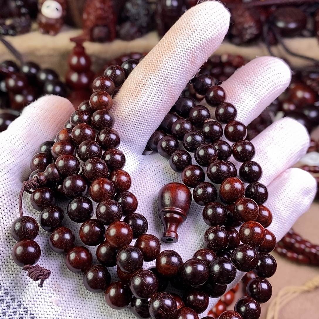 小叶紫檀手串/手链你****笑无胶无蜡8✖️108➕一体三通