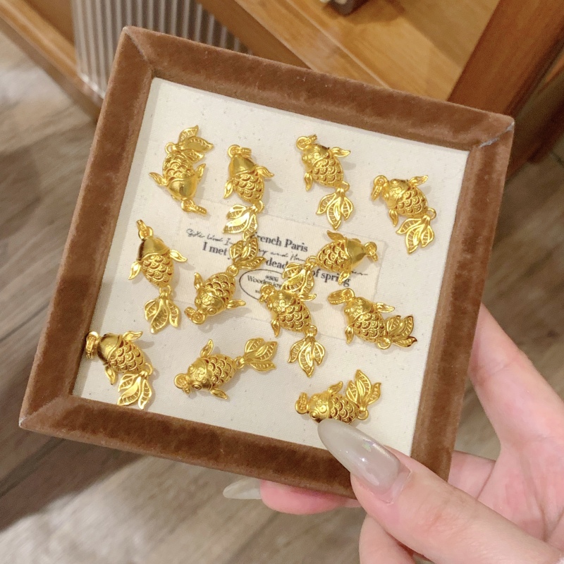 铜合金吊坠 花丝锦鲤年年有鱼丨锦鲤摆尾吊坠项链