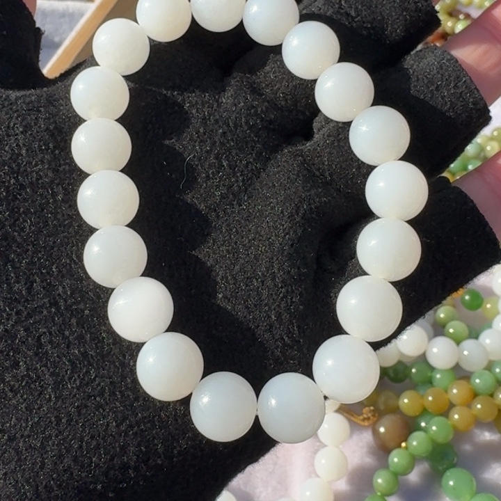 和田玉未镶嵌颈饰卡10开心