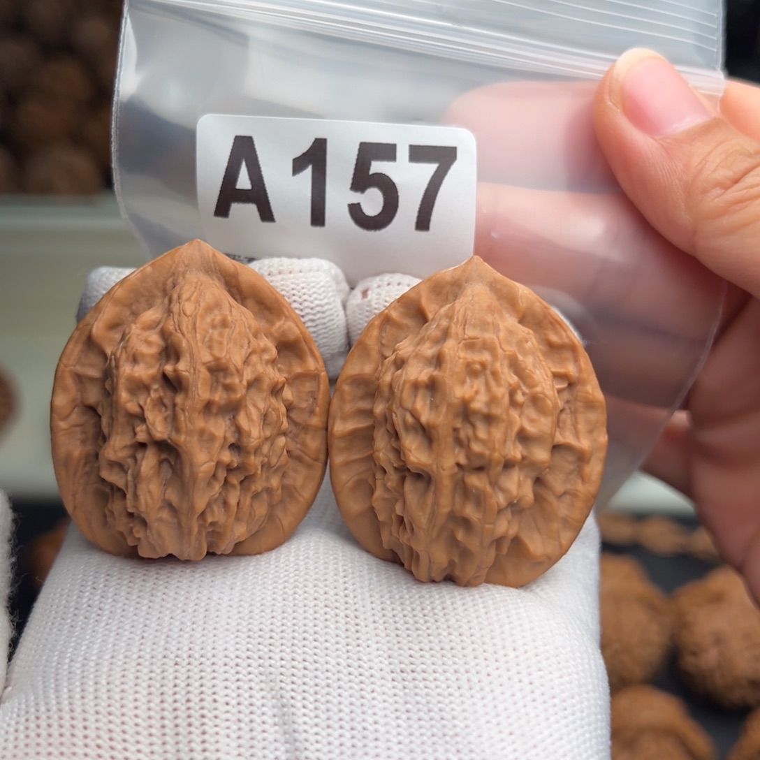 文玩核桃手串A157大红袍38