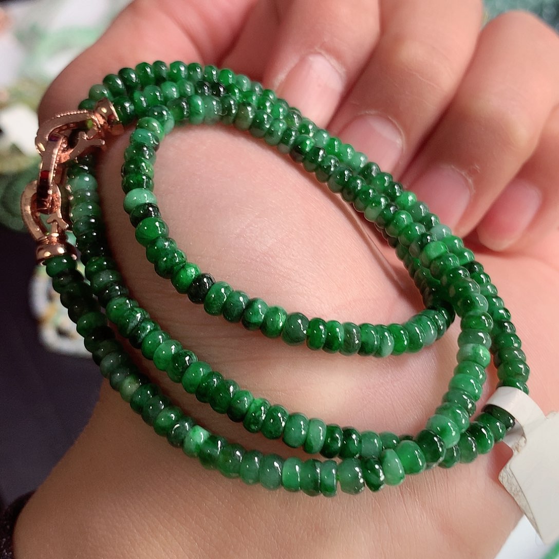 翡翠颈饰足铂镶嵌项链