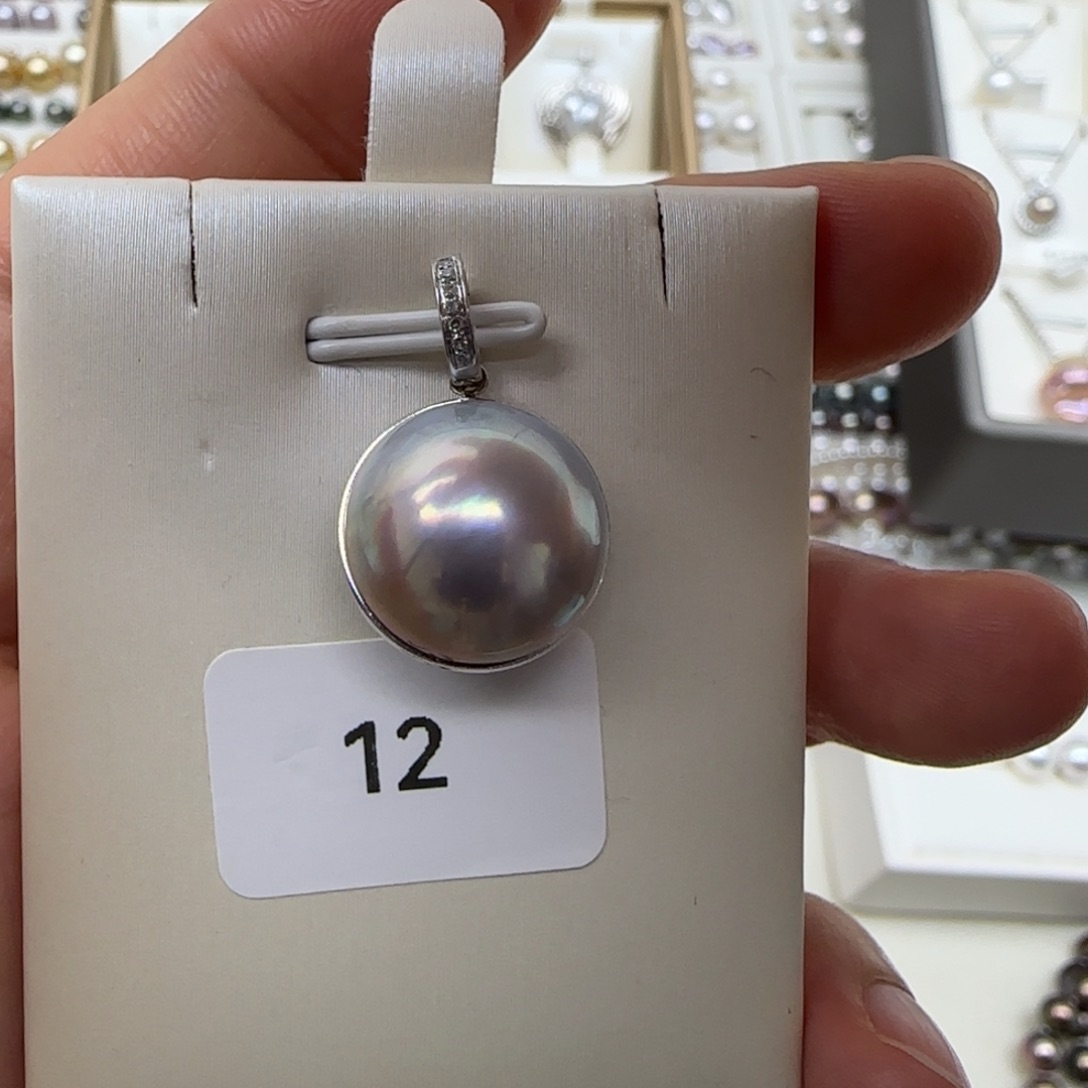 吊坠(不含链)海水珍珠18K金镶嵌