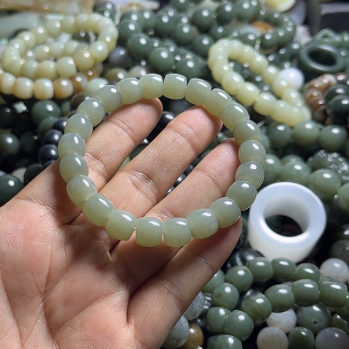 和田玉手串未镶嵌闲**闲10