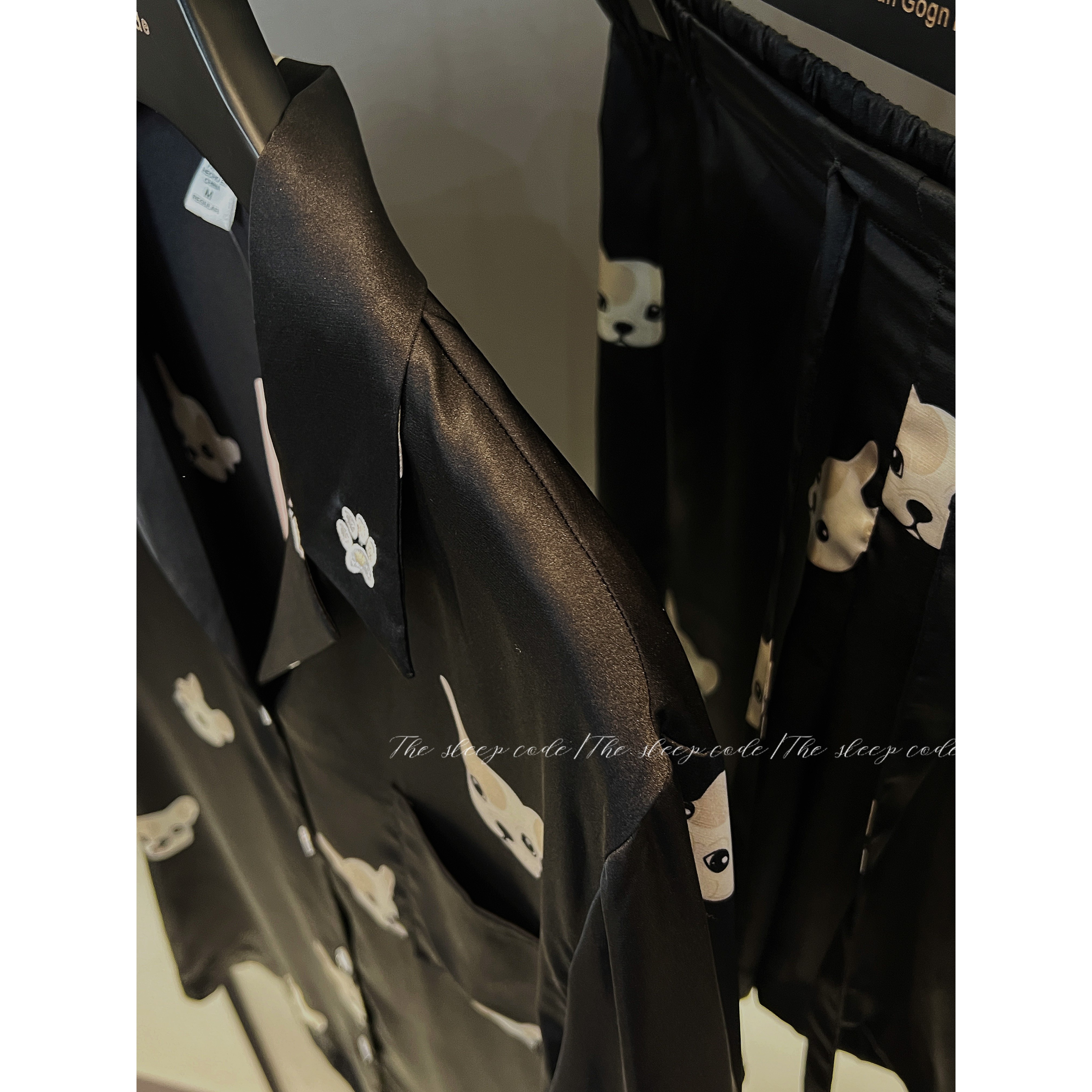 【兽家-奶狗派短款-三件套】男女同款 高级感短袖家居服睡衣套装