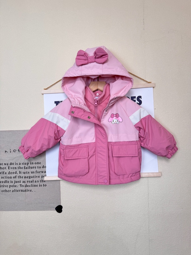 C2皇室粉色美乐蒂冲锋衣2件套